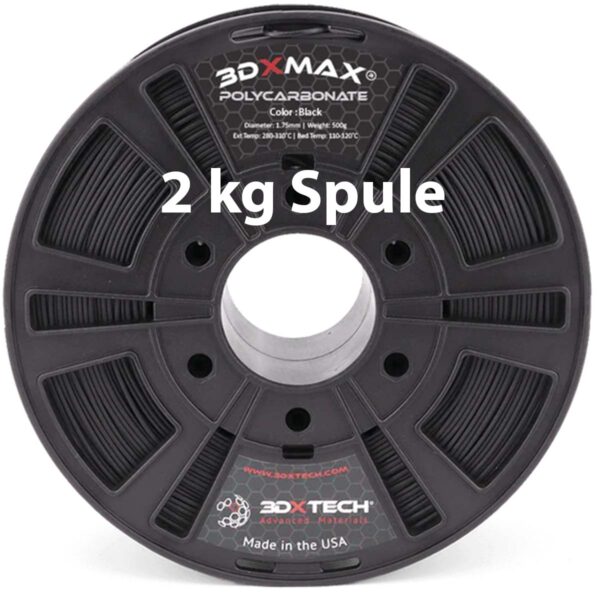 3DXTech - 3DXMAX - PC Filament - Schwarz - 2 kg